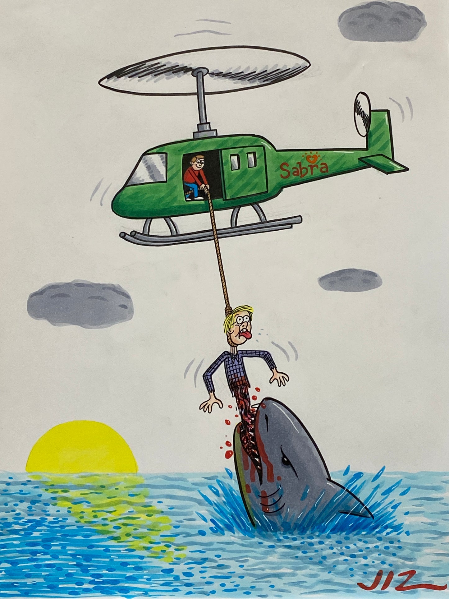 Johnny Ryan - Cartoons on Paper (Row 4 - 14 Artworks)