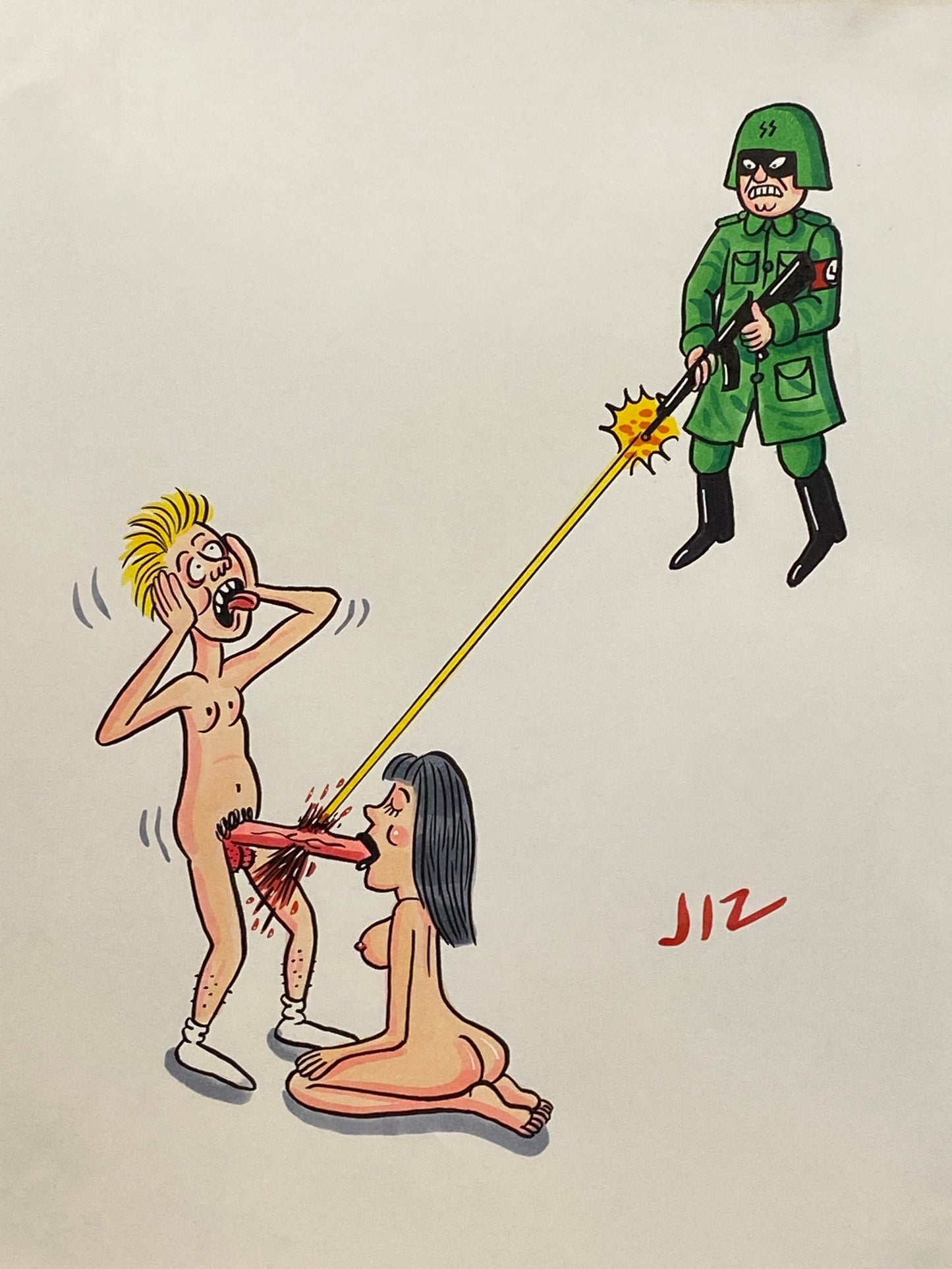 Johnny Ryan - Cartoons on Paper (Row 6 - 14 Artworks)