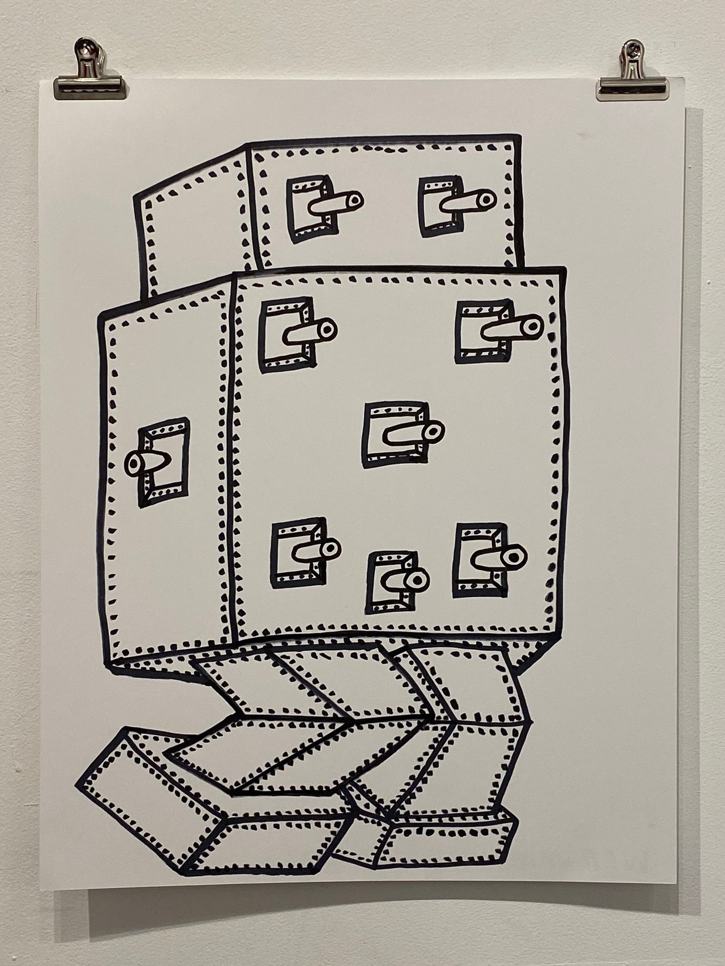 Christy Karacas - War Machines, Ink on Paper