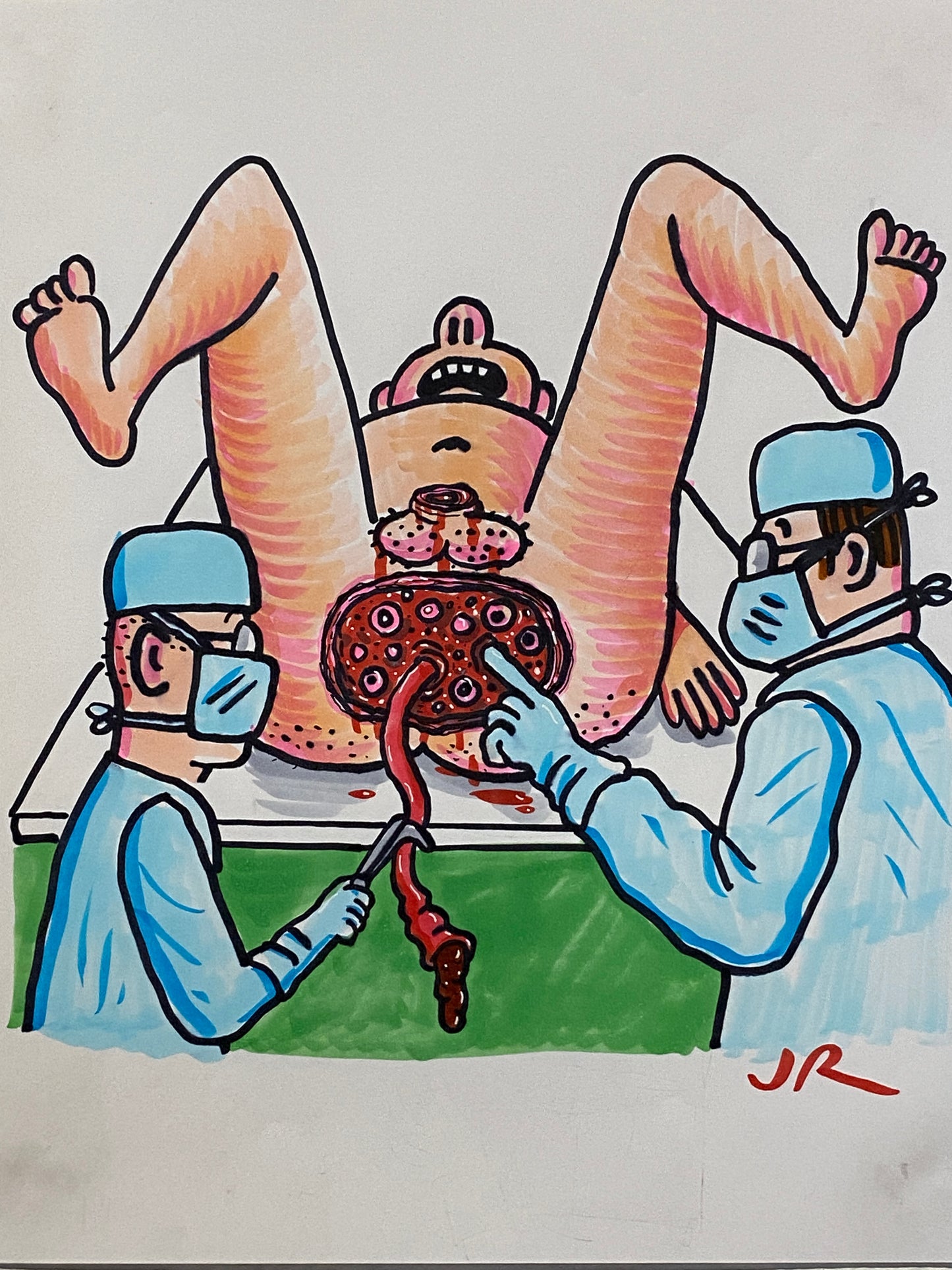 Johnny Ryan - Cartoons on Paper (Row 7 - 14 Artworks)