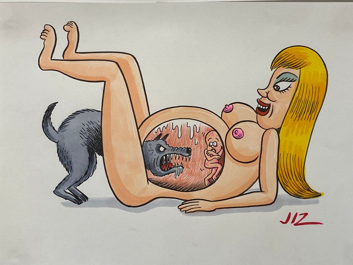 Johnny Ryan - Cartoons on Paper (Row 4 - 14 Artworks)