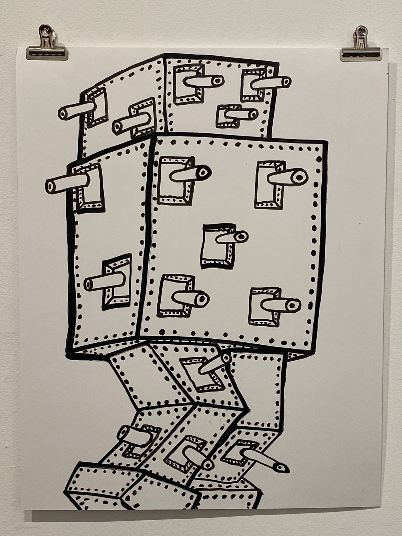 Christy Karacas - War Machines, Ink on Paper