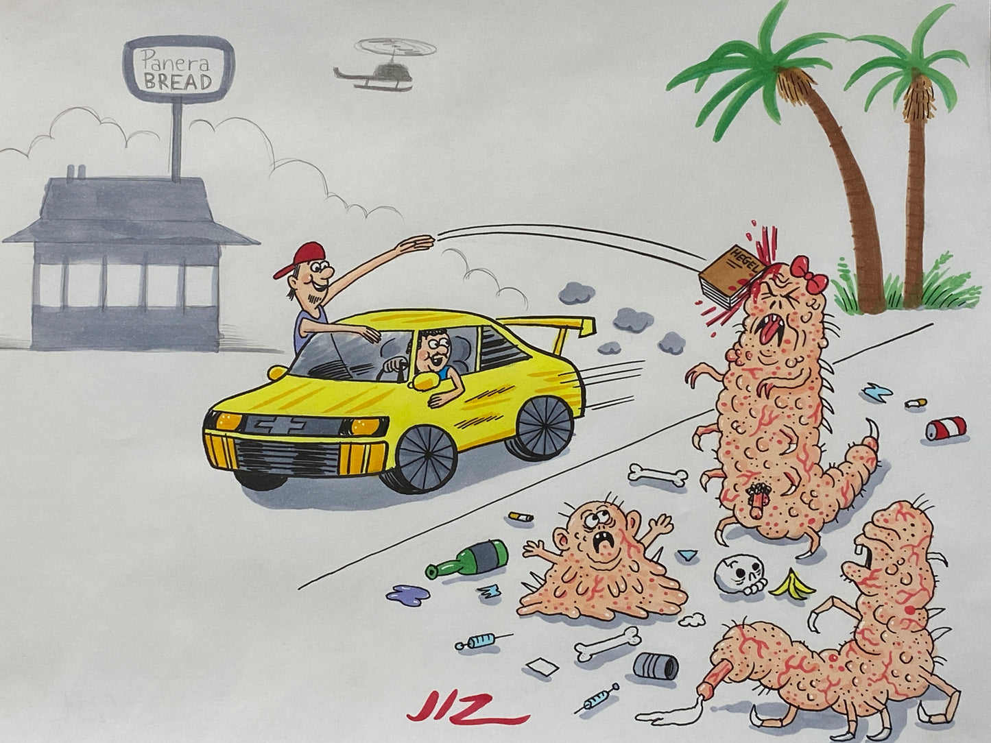 Johnny Ryan - Cartoons on Paper (Row 4 - 14 Artworks)