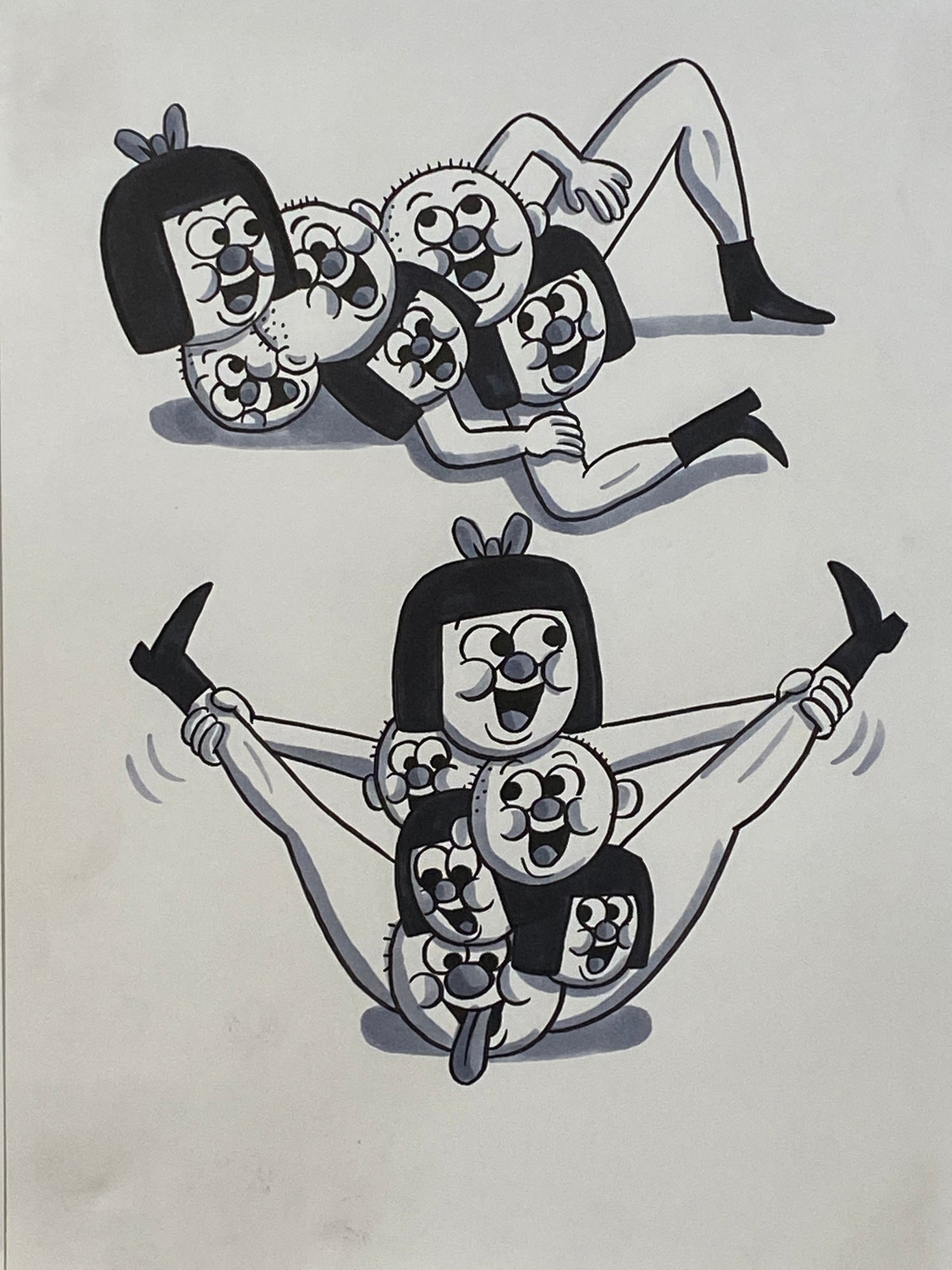 Johnny Ryan - Cartoons on Paper (Row 3 - 14 Artworks)