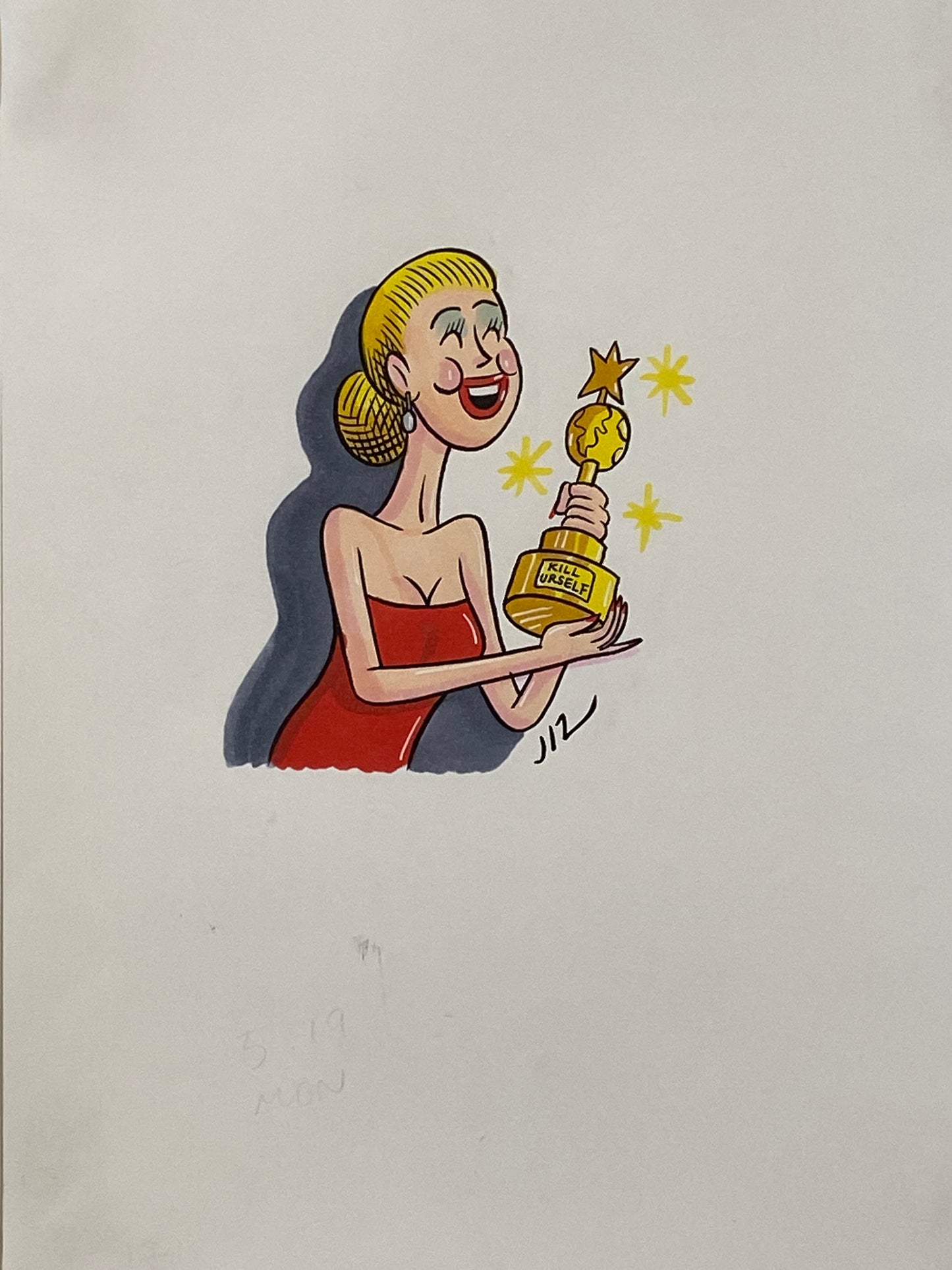 Johnny Ryan - Cartoons on Paper (Row 5 - 15 Artworks)