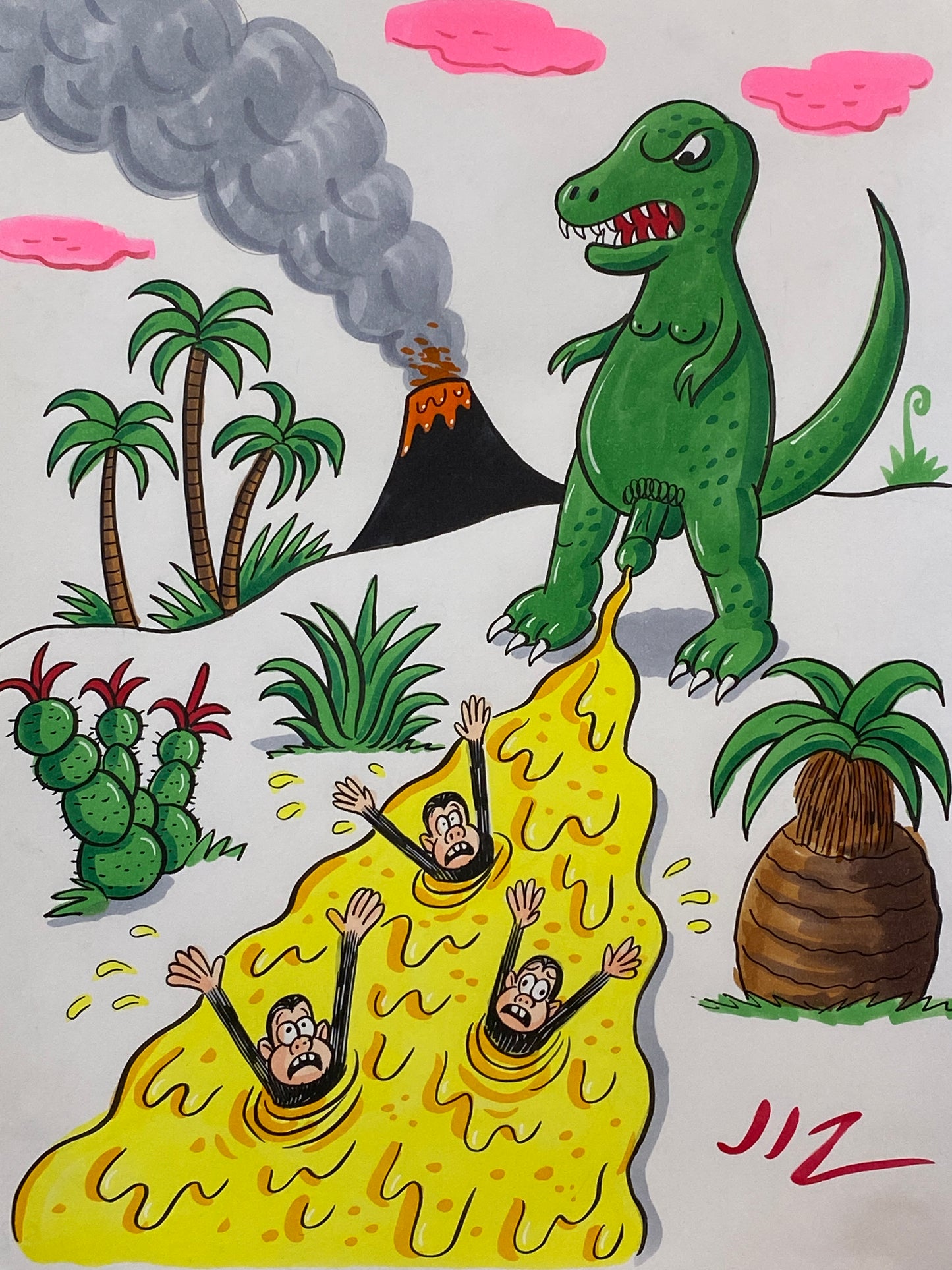 Johnny Ryan - Cartoons on Paper (Row 5 - 15 Artworks)