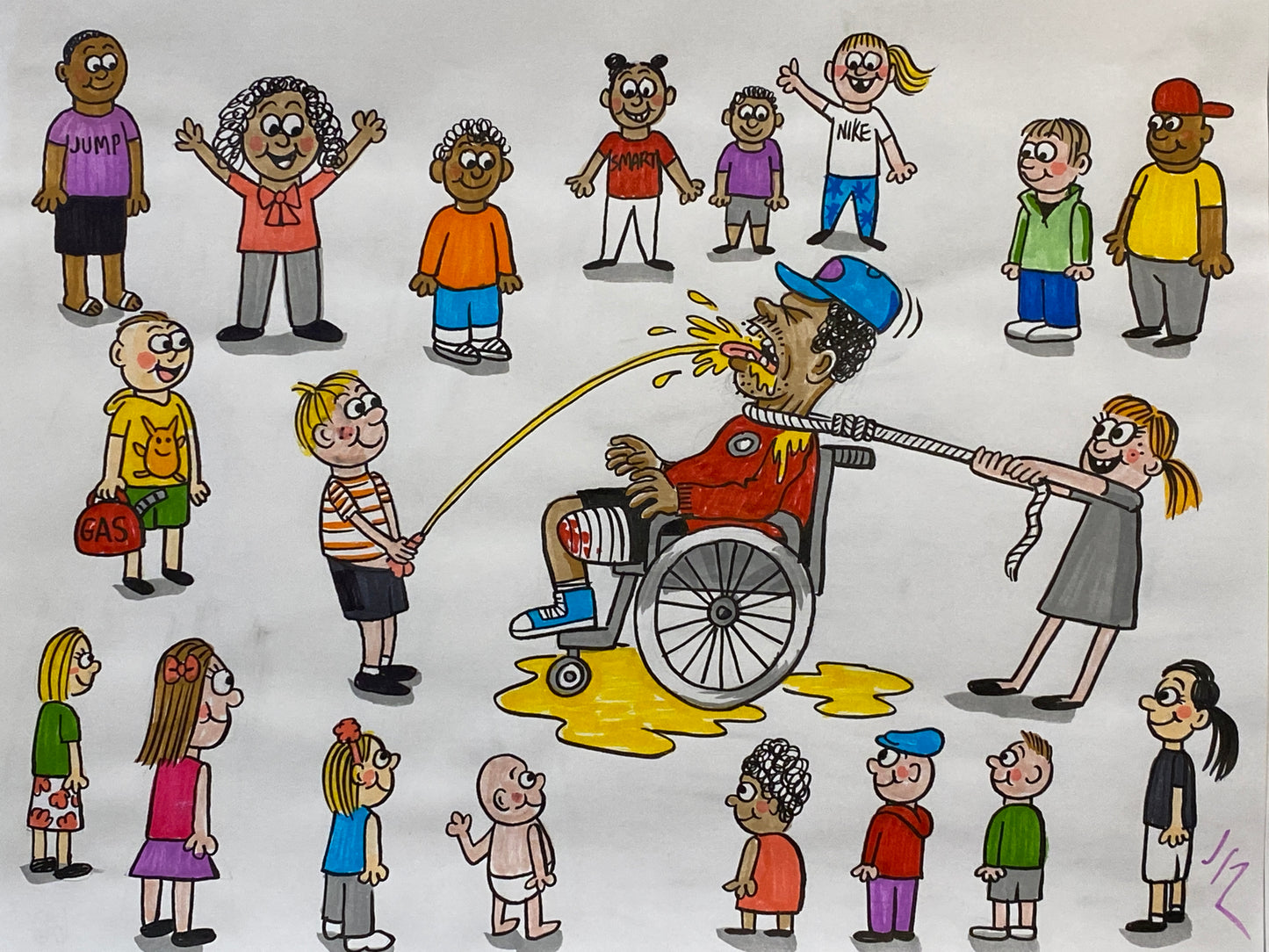 Johnny Ryan - Cartoons on Paper (Row 4 - 14 Artworks)