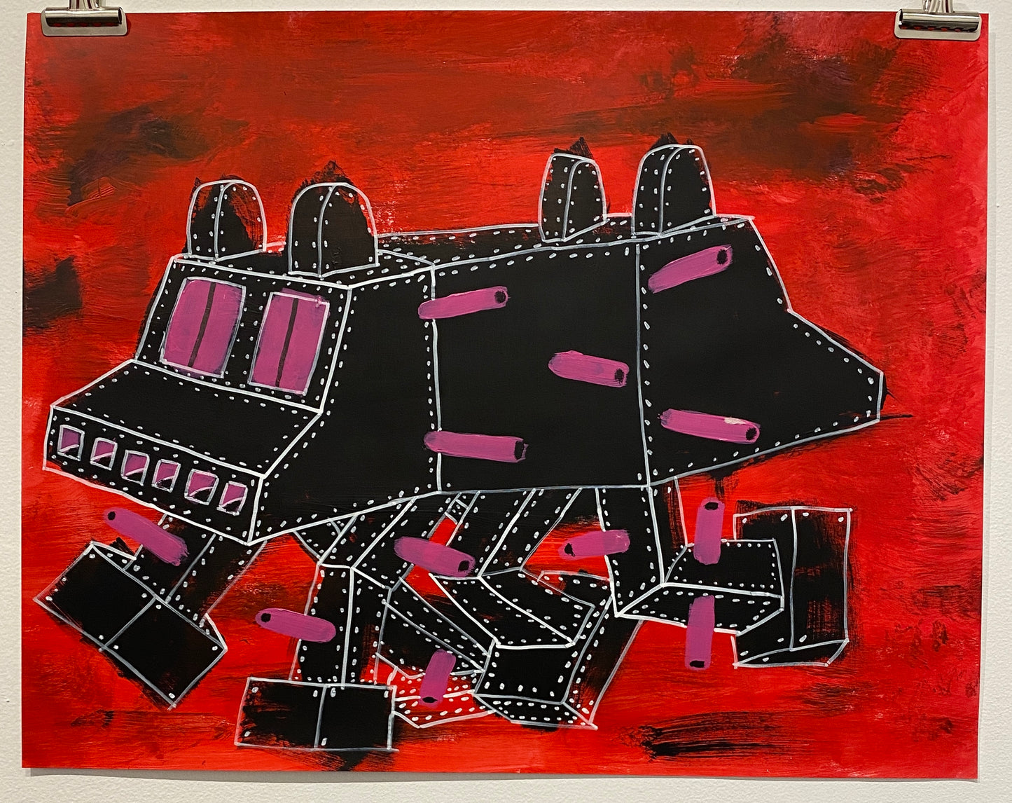 Christy Karacas - War Machines, Acrylic on Paper