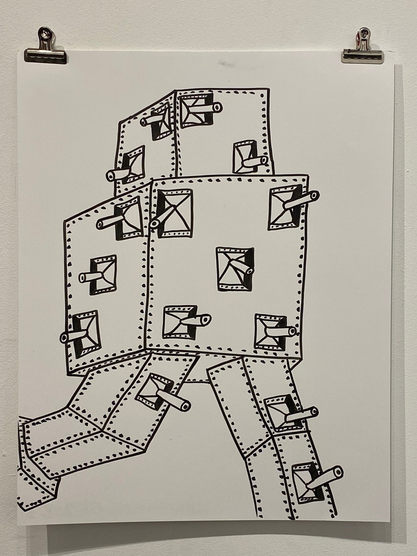 Christy Karacas - War Machines, Ink on Paper