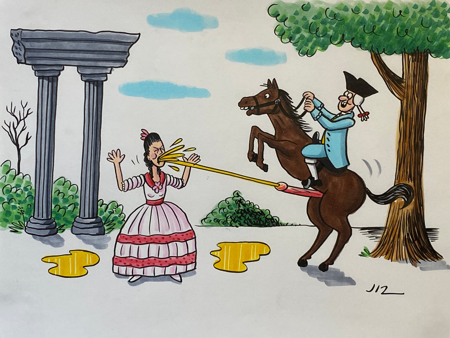 Johnny Ryan - Cartoons on Paper (Row 4 - 14 Artworks)
