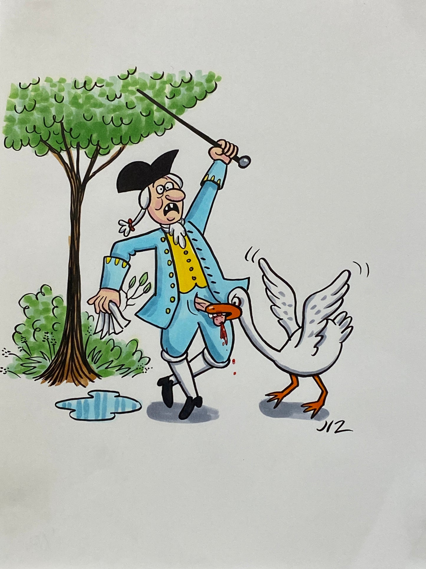 Johnny Ryan - Cartoons on Paper (Row 4 - 14 Artworks)