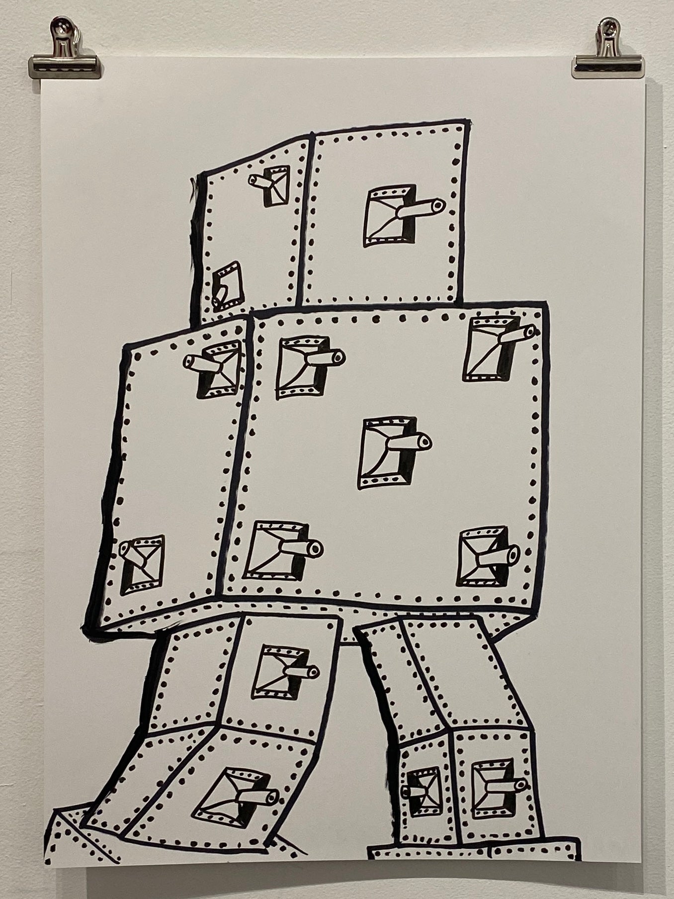 Christy Karacas - War Machines, Ink on Paper