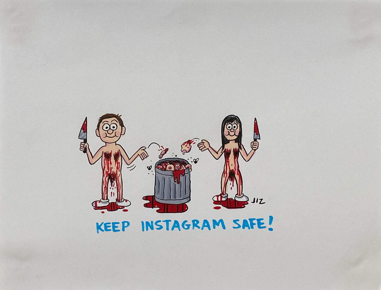 Johnny Ryan - Cartoons on Paper (Row 1 - 11 Artworks)