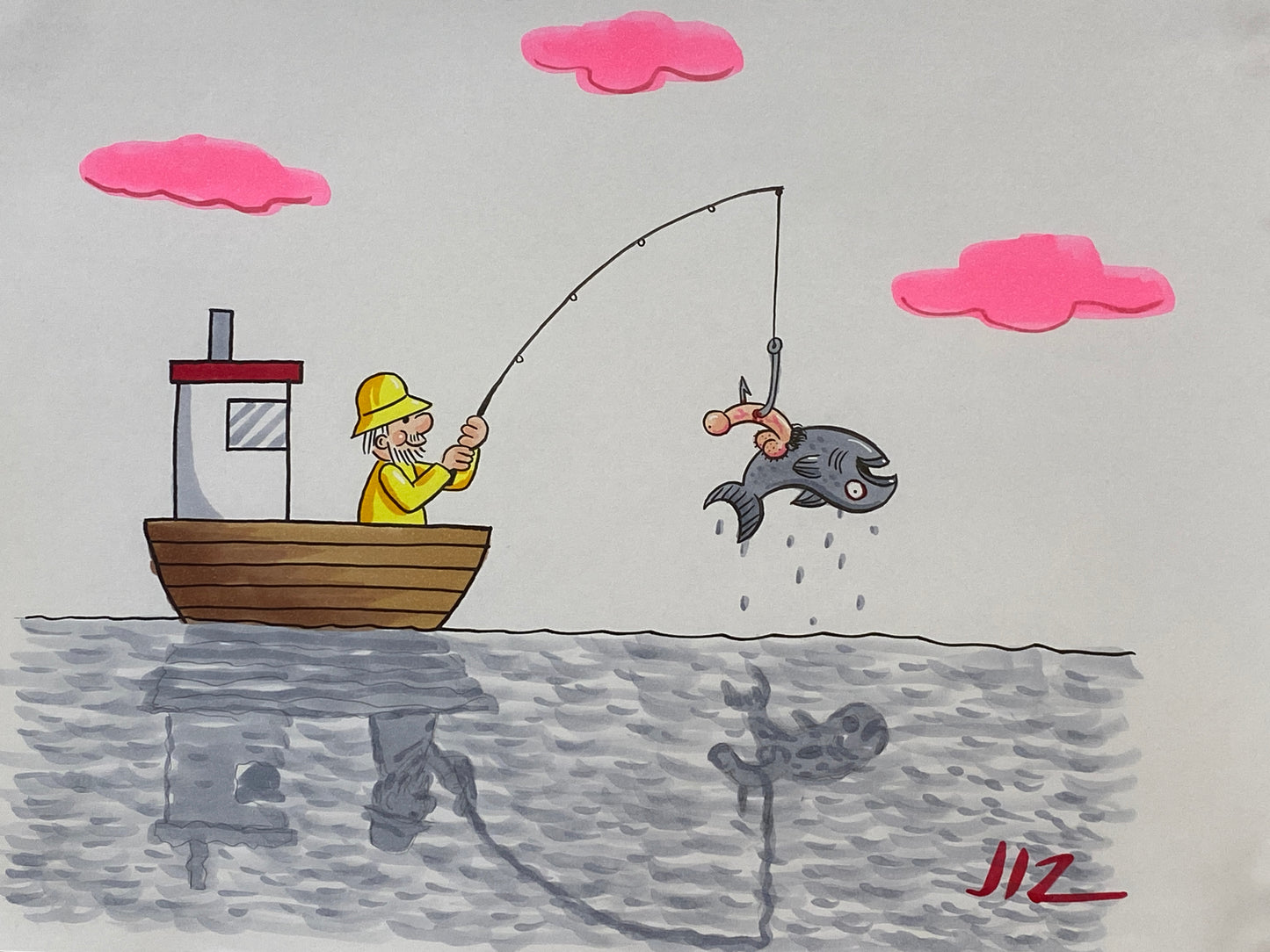 Johnny Ryan - Cartoons on Paper (Row 1 - 11 Artworks)