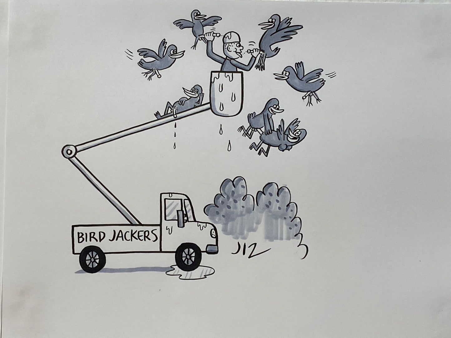 Johnny Ryan - Cartoons on Paper (Row 2 - 14 Artworks)