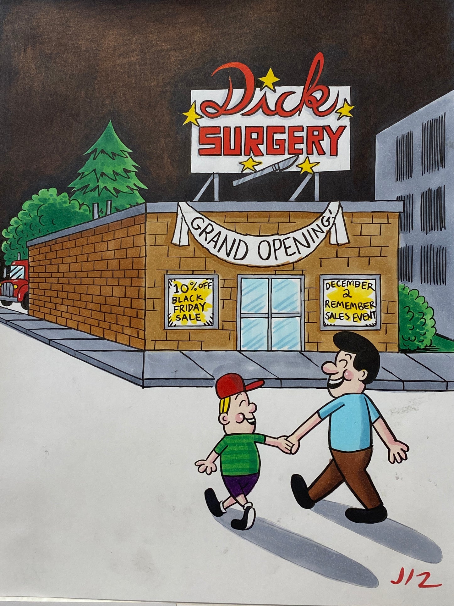 Johnny Ryan - Cartoons on Paper (Row 2 - 14 Artworks)