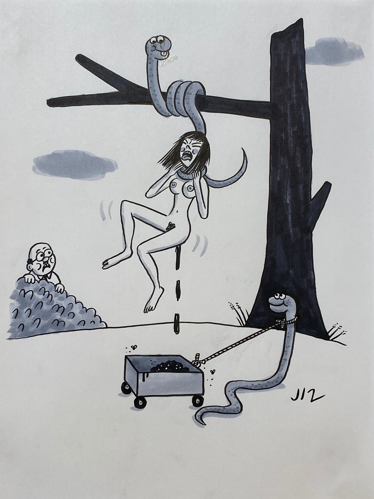 Johnny Ryan - Cartoons on Paper (Row 2 - 14 Artworks)