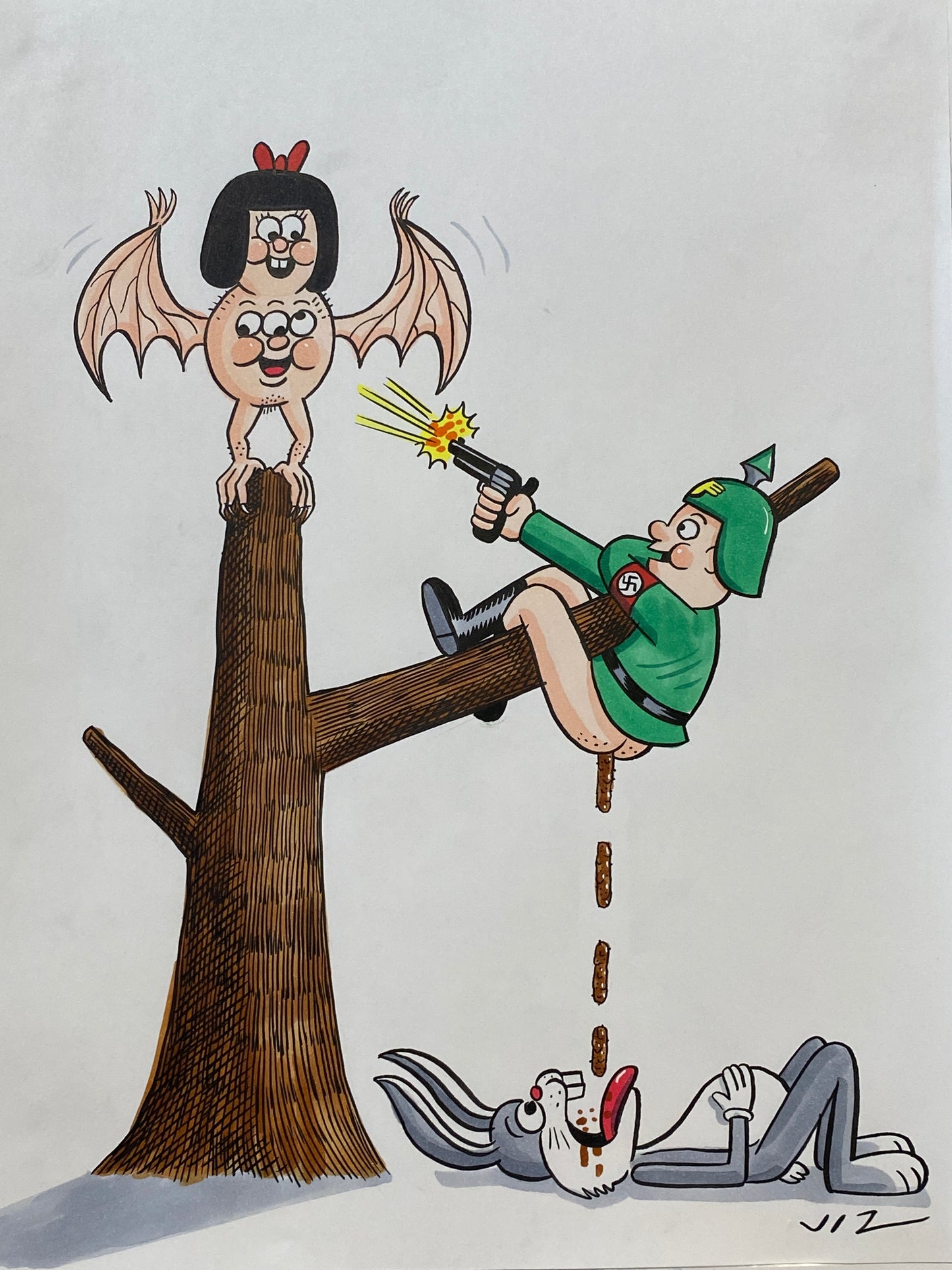 Johnny Ryan - Cartoons on Paper (Row 2 - 14 Artworks)