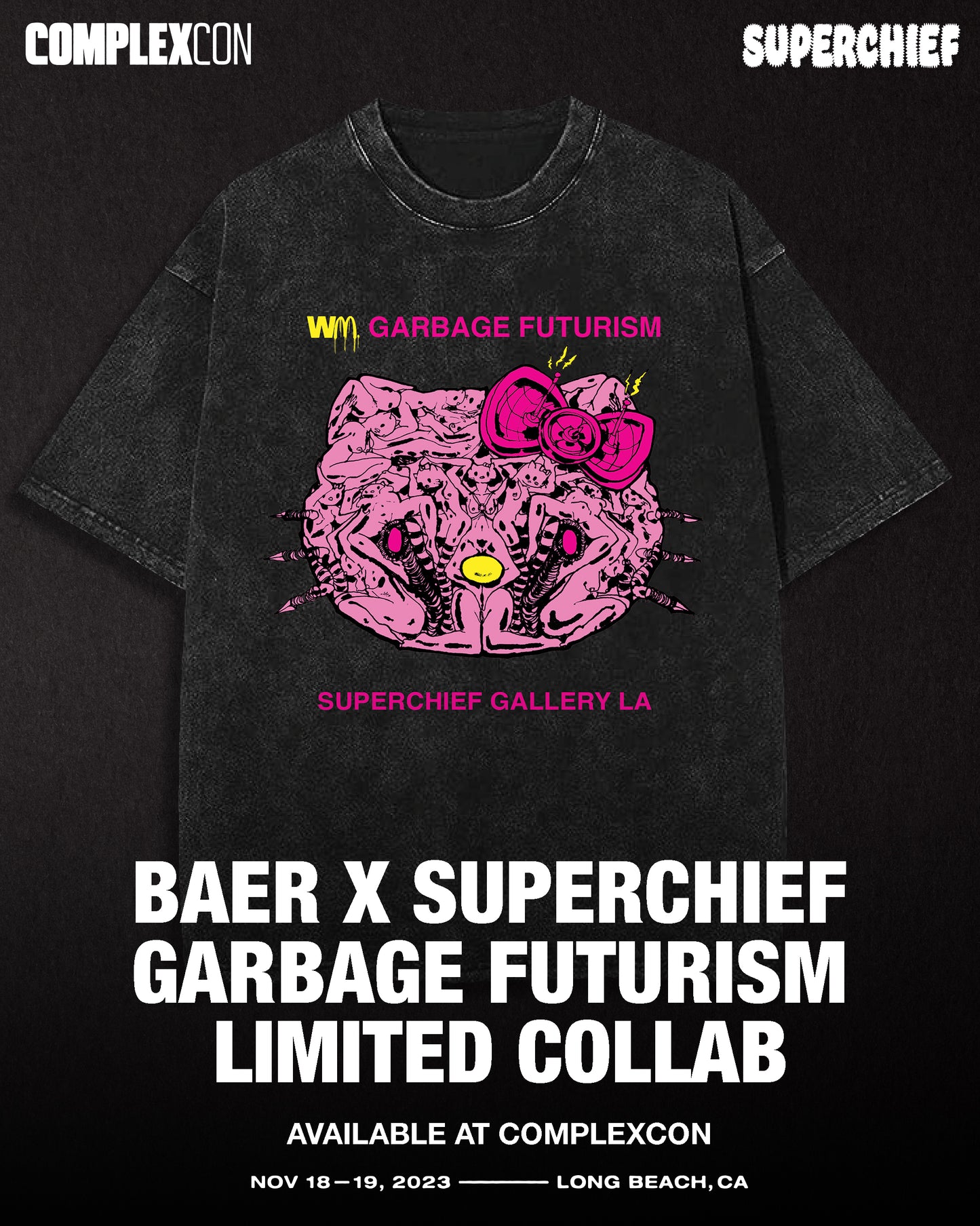 BAER X Superchief Hello Kitty Black TSHIRT