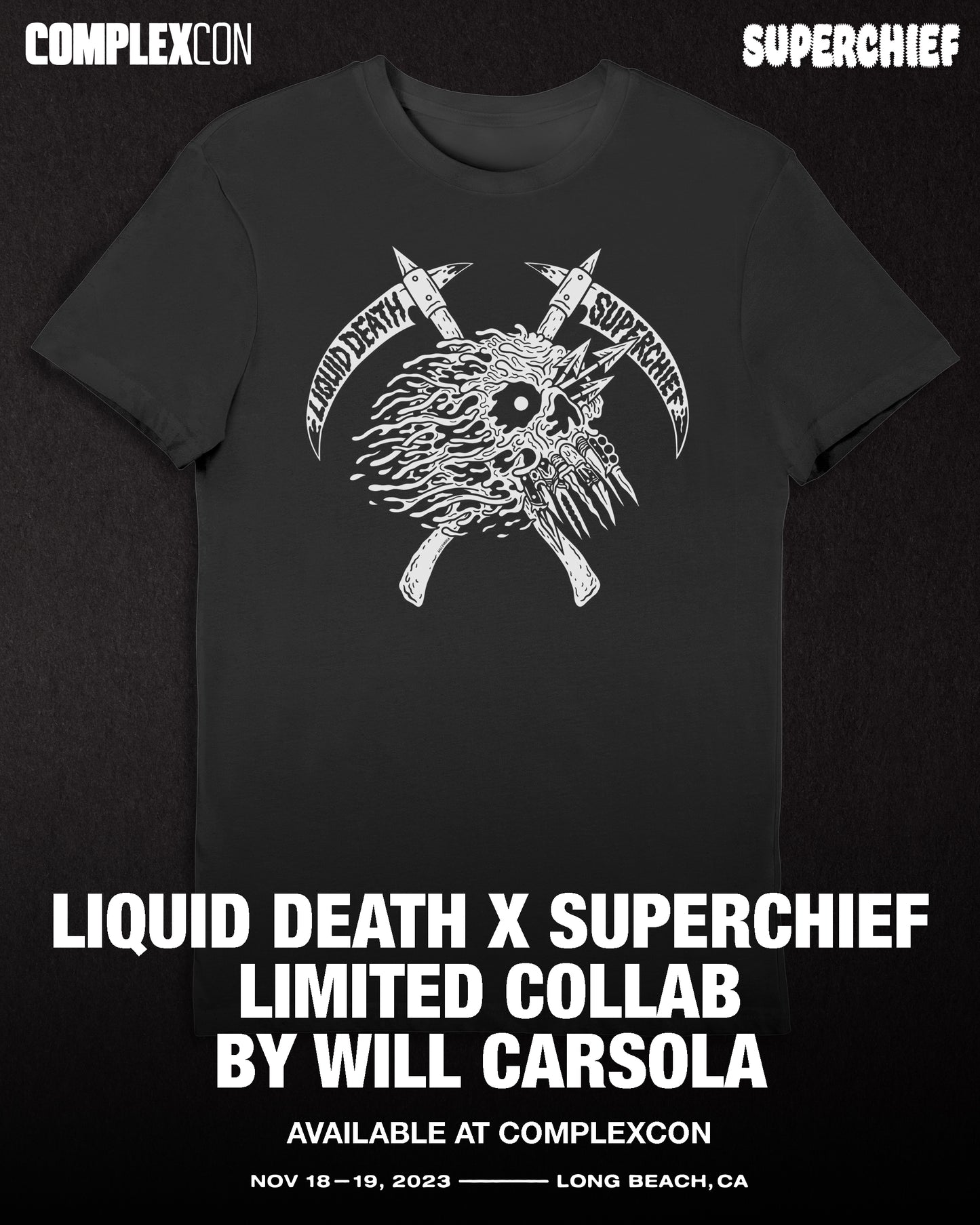 Liquid Death x Superchief by Will Carsola TSHIRT