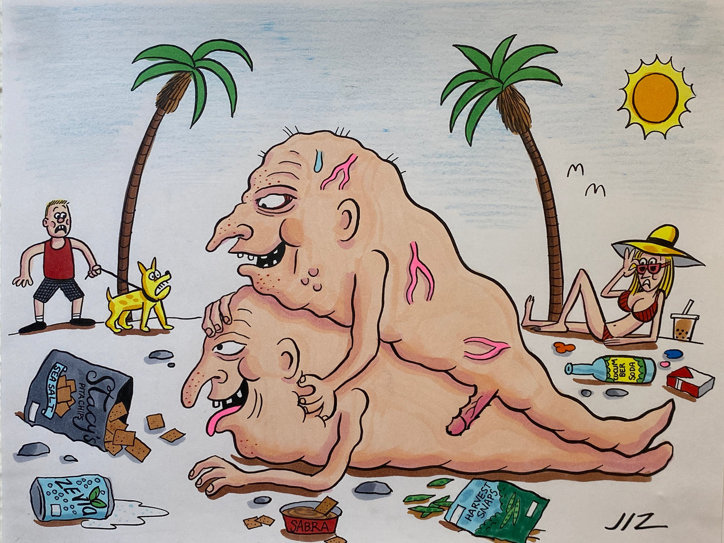 Johnny Ryan - Cartoons on Paper (Row 1 - 11 Artworks)