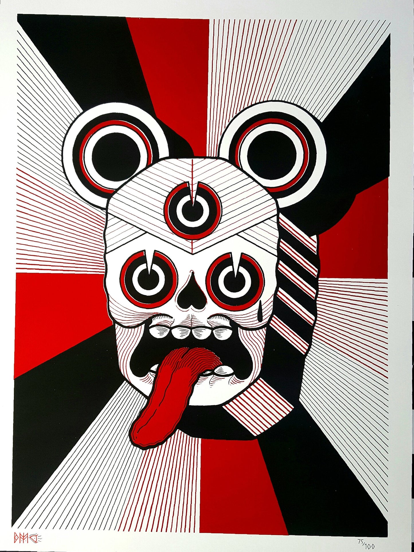 DAVID COOK a.k.a. 'BONETHROWER' SILKSCREENED PRINT (SIGNED EDITION OF 100)