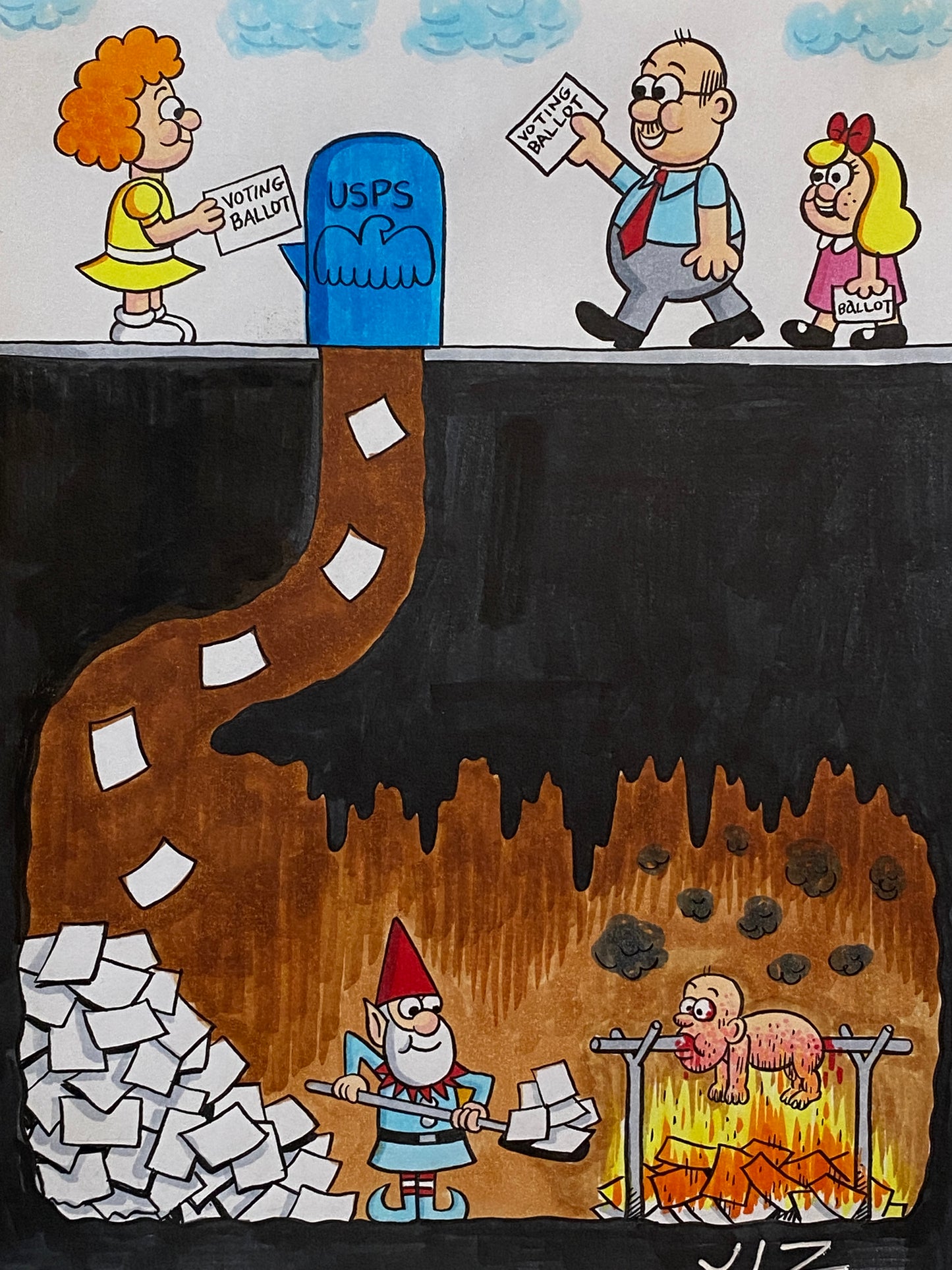 Johnny Ryan - Cartoons on Paper (Row 5 - 15 Artworks)