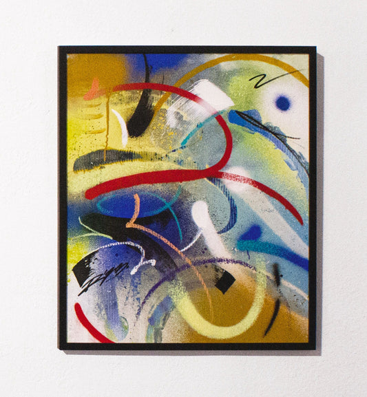 Abstract canvas aerosol painting by RIME MSK 