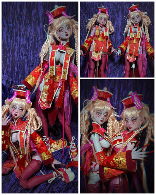 KeltonFX/Cheng Doll - Jiang Shi Sisters 僵尸姐妹 - Yue Ling 月灵 and Xue Mei 雪梅  (Set of 2)