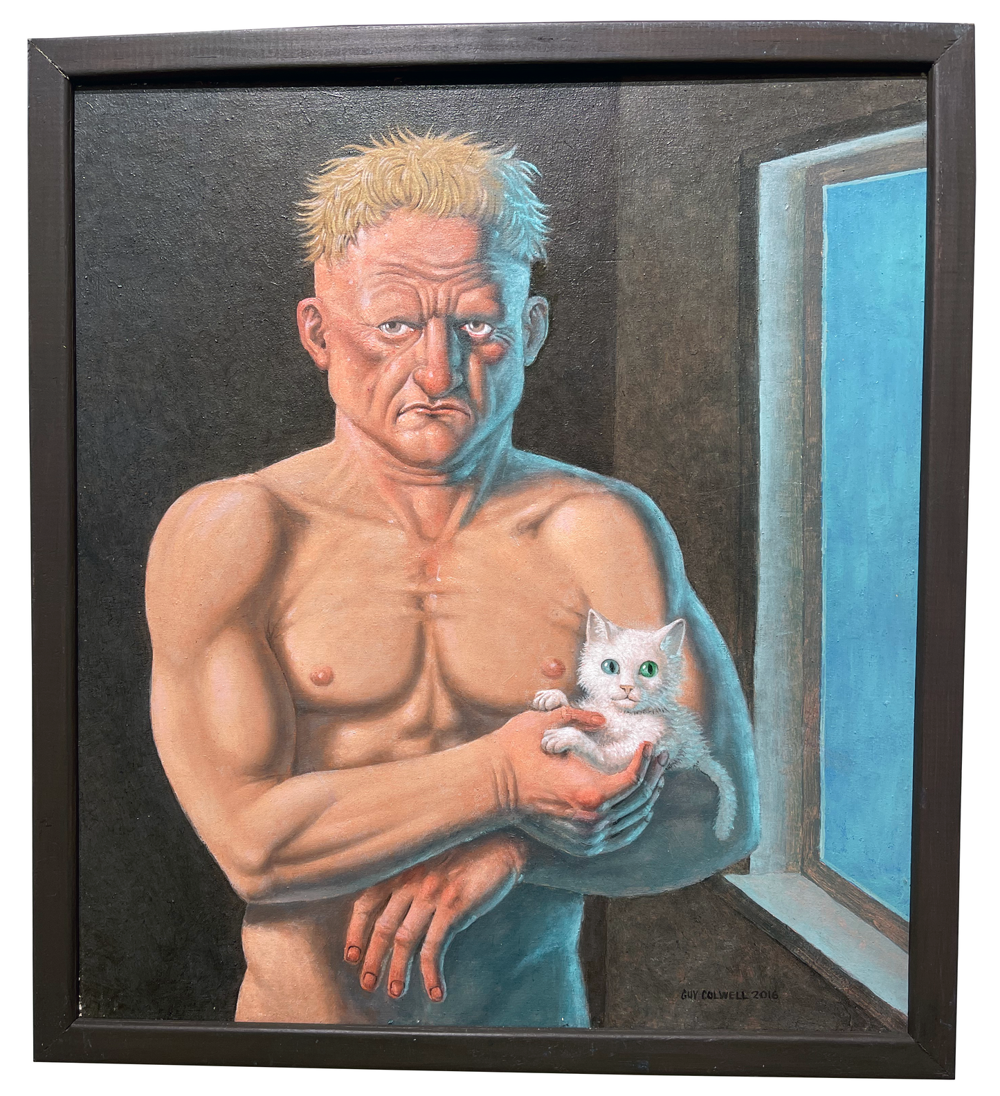 Guy Colwell - Grave Man with Kitten