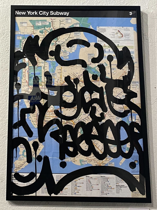 UPSETO - Throwie on New York City map
