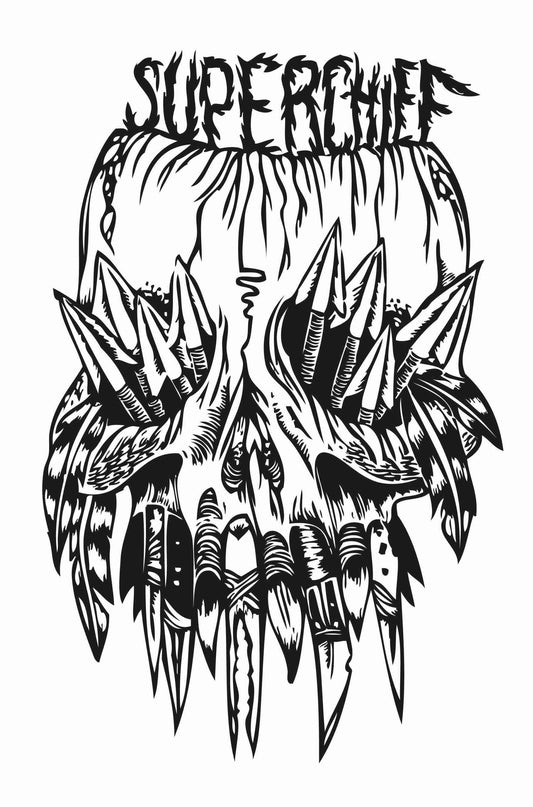 Superchief Skull Logo Silkscreened Print